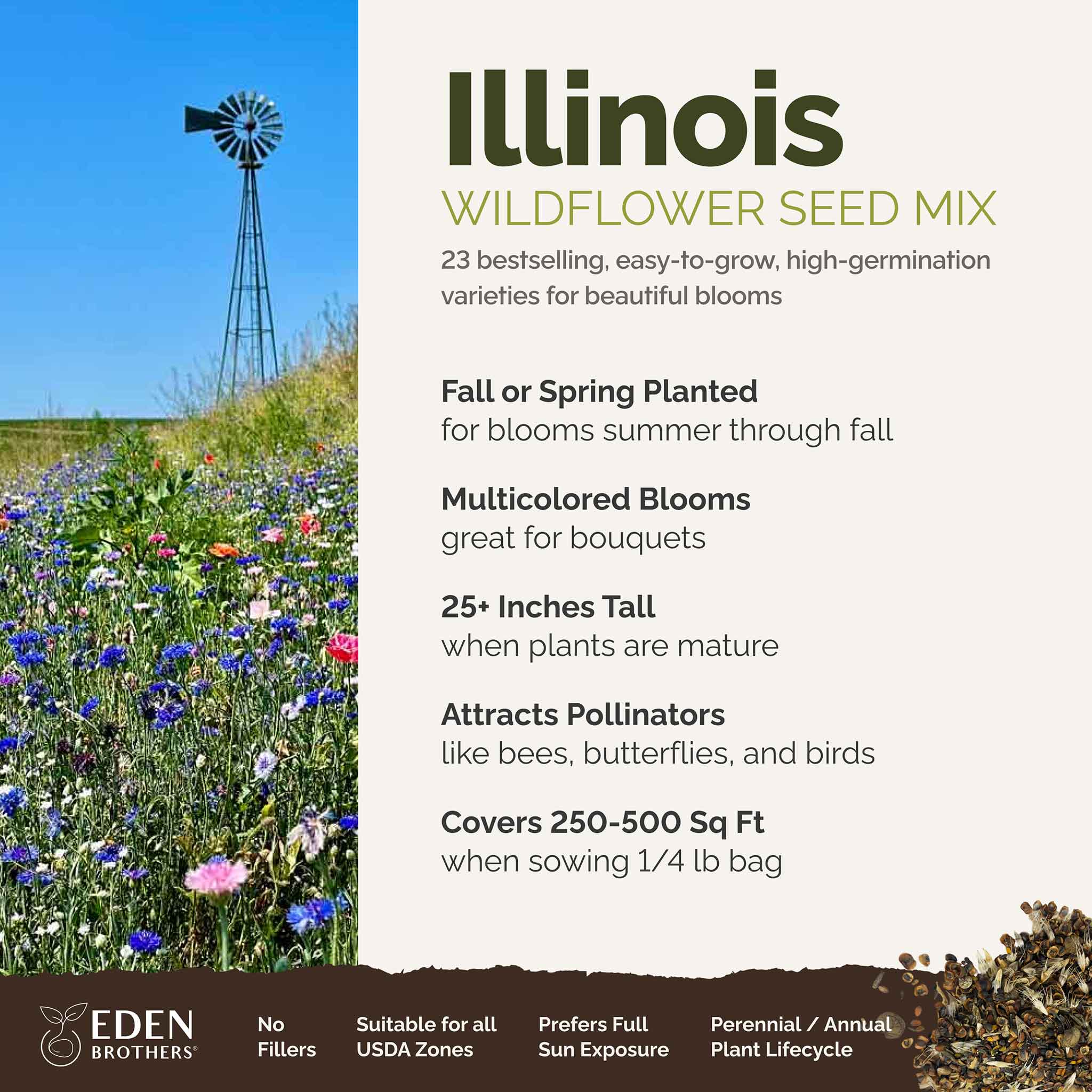 Illinois Wildflower Seed Mix | Eden Brothers