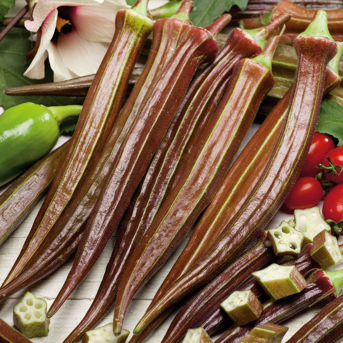 okra red burgundy