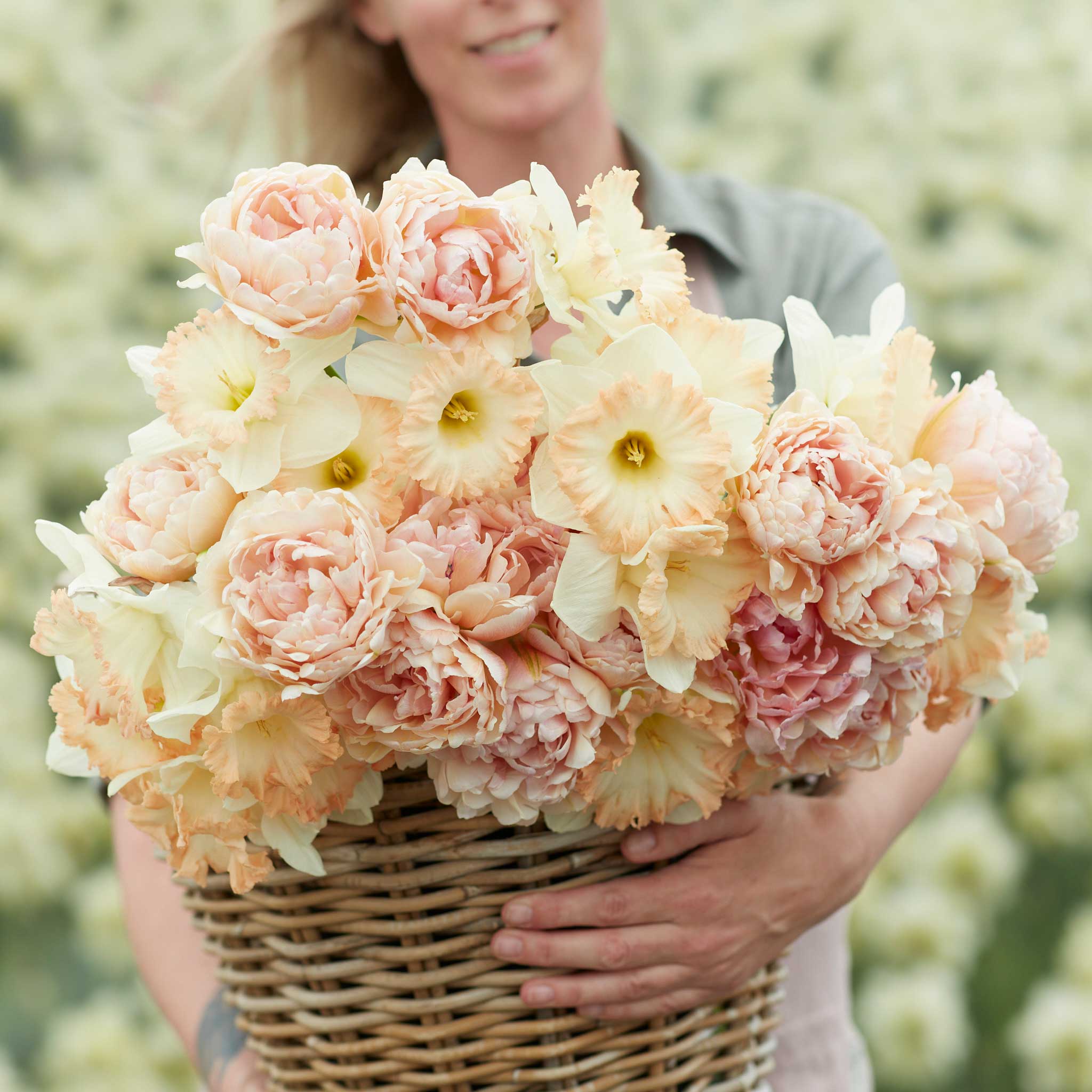 Flower Headdress,Pink rose flower hot daffodil White poppies